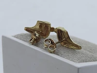 Paar gouden oorstekers, 14 karaats - afbeelding 5 van  8