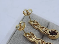 Paar gouden oorstekers, 18 karaats - afbeelding 8 van  9