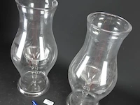 Paar grote glazen vaaskandelaren - afbeelding 3 van  5