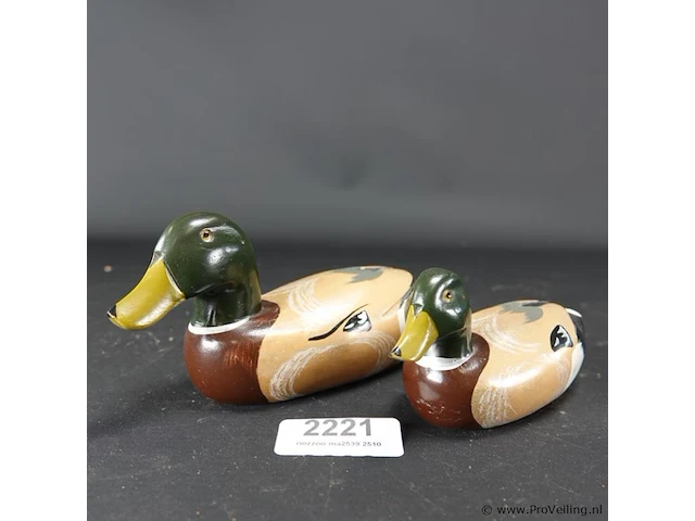 Paar houten eenden - afbeelding 1 van  5