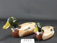 Paar houten eenden - afbeelding 1 van  5
