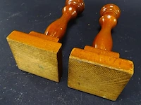Paar houten kandelaren - afbeelding 5 van  5