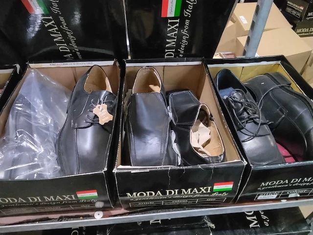 Paar italiaanse lederen heren schoenen. (10x) - afbeelding 3 van  7
