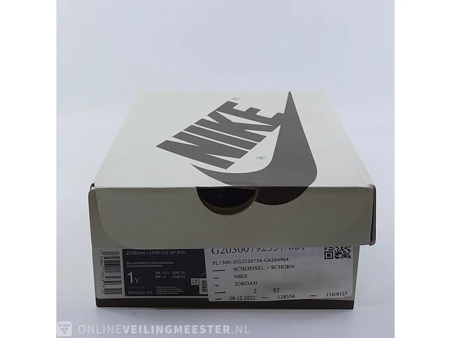 Paar kinder sneakers, maat 32 nike, jordan 1 low og sp x travis scott do5442-162 - afbeelding 18 van  25