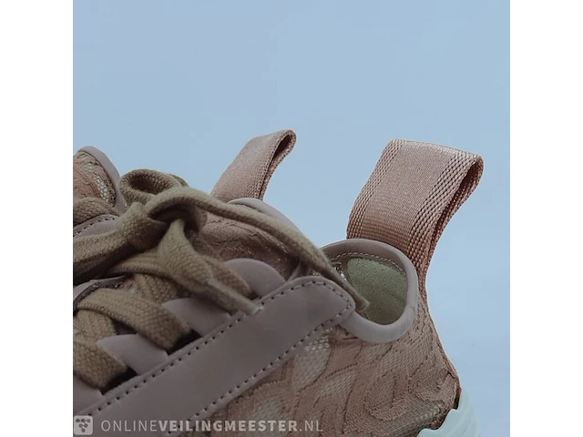 Paar kinder sneakers, maat 35 chloé, lauren lace&leather sneaker - afbeelding 5 van  9