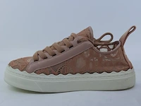 Paar kinder sneakers, maat 35 chloé, lauren lace&leather sneaker - afbeelding 6 van  9