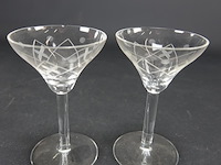 Paar kristallen glazen - afbeelding 1 van  5