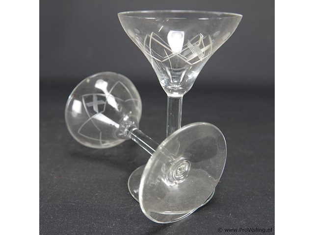 Paar kristallen glazen - afbeelding 5 van  5