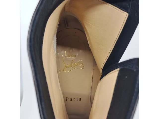 Paar laarzen maat 38, christian louboutin, zwart - afbeelding 9 van  17
