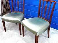 Paar mahonie houten stoelen