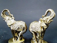 Paar met zilver opgelegde olifanten - afbeelding 2 van  5