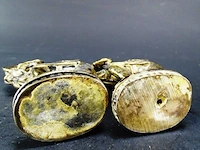 Paar met zilver opgelegde olifanten - afbeelding 5 van  5