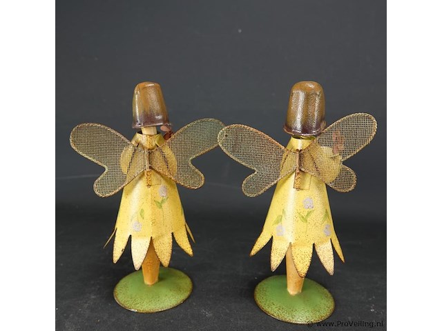Paar metalen engelen - afbeelding 4 van  5