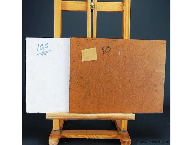 Paar olieverfschilderijen op board - afbeelding 5 van  5