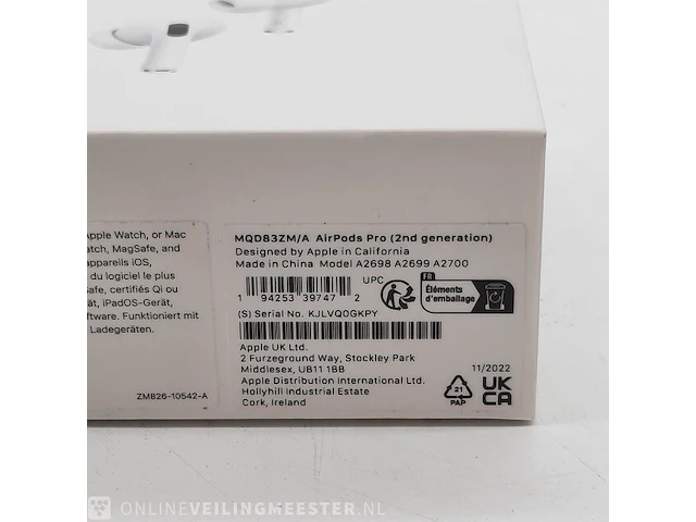 Paar oordopjes apple, airpods pro a2698 - afbeelding 7 van  7