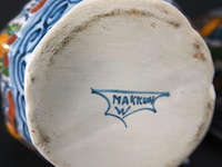 Paar oude/antieke makkum kastvazen - afbeelding 5 van  5