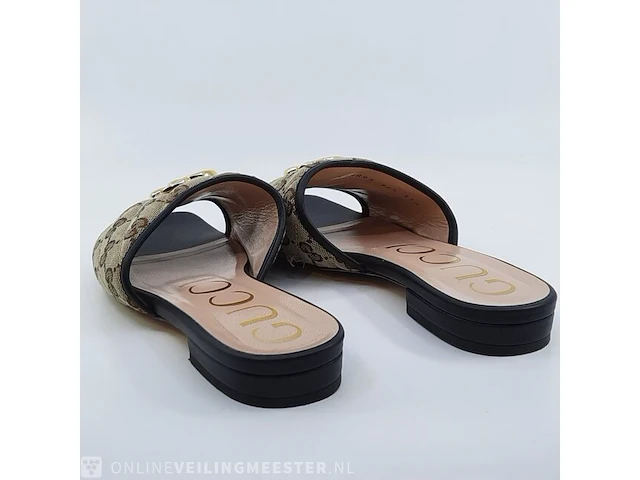 Paar sandalen, maat 36 1/2 gucci, gg matélasse canvas slide - afbeelding 7 van  10