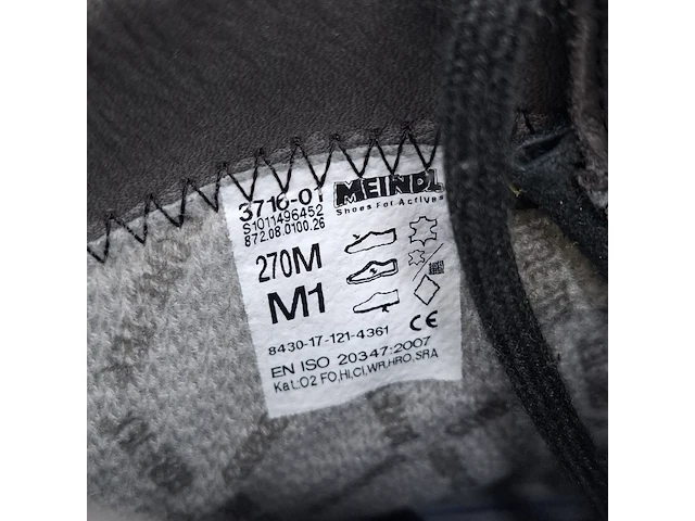 Paar schoenen, maat 270m, meindl, 3716-01 - afbeelding 7 van  7