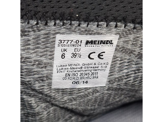 Paar schoenen, maat 39 1/2, meindl, 3777-01 - afbeelding 6 van  6