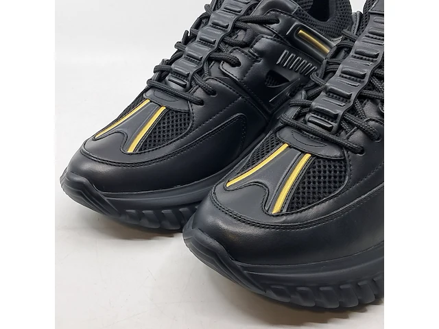 Paar schoenen, maat 41, philipp plein, runner sneakers supersonic, black/ licht goud - afbeelding 2 van  7