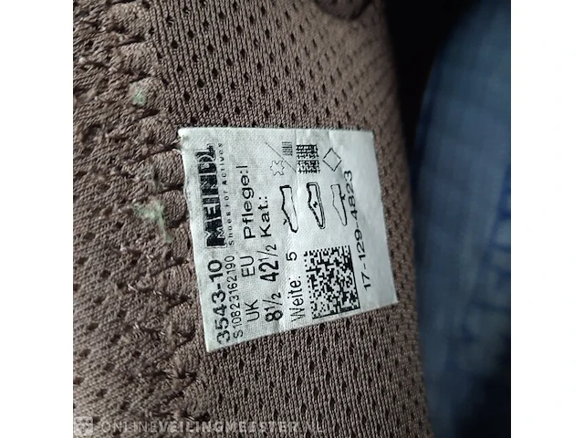 Paar schoenen, maat 42 1/2 meindl, 3543-10 - afbeelding 6 van  7