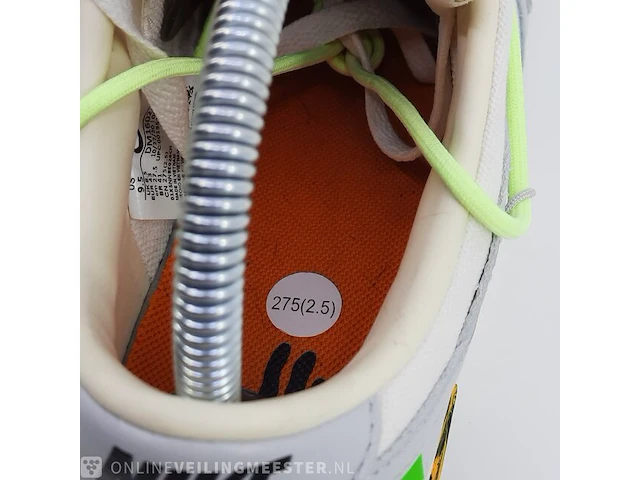Paar schoenen, maat 43 nike, off white dunk low - afbeelding 2 van  12