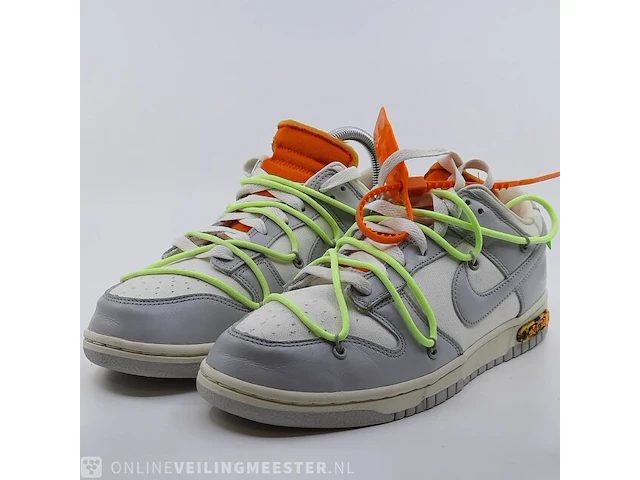 Paar schoenen, maat 43 nike, off white dunk low - afbeelding 1 van  12