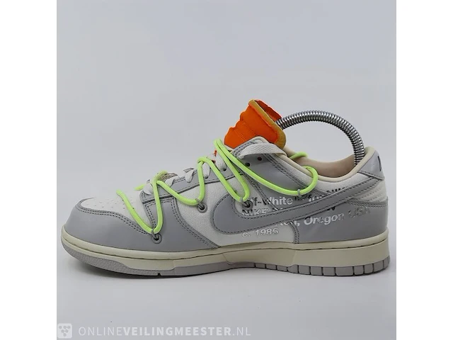 Paar schoenen, maat 43 nike, off white dunk low - afbeelding 9 van  12