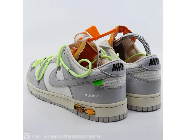 Paar schoenen, maat 43 nike, off white dunk low - afbeelding 11 van  12