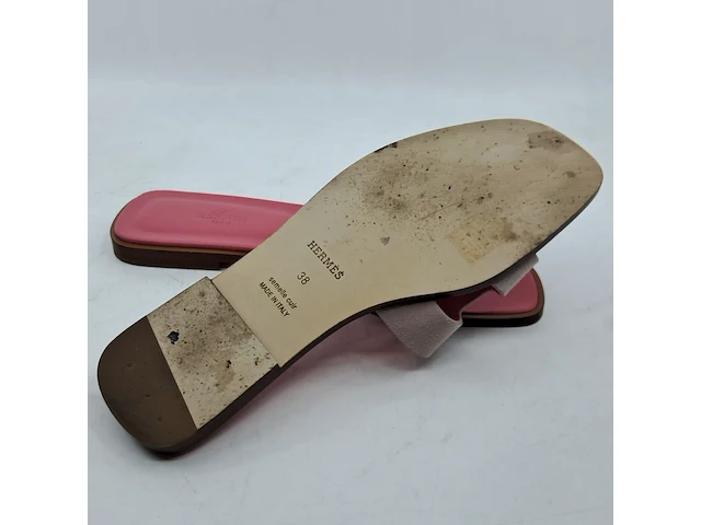 Paar slippers, maat 38, hermés - afbeelding 4 van  4