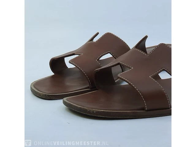 Paar slippers, maat 39 1/2 hermès, hc 021056z 21 03 - afbeelding 3 van  10
