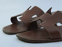 Paar slippers, maat 39 1/2 hermès, hc 021056z 21 03 - afbeelding 3 van  10