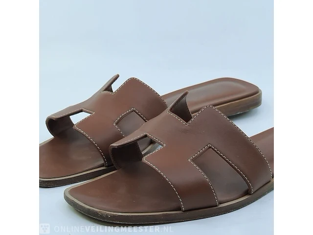 Paar slippers, maat 39 1/2 hermès, hc 021056z 21 03 - afbeelding 5 van  10