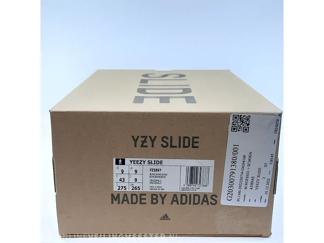Paar slippers, maat 43 adidas, yeezy slide fz5897 - afbeelding 9 van  9