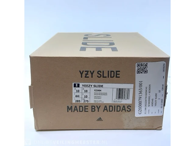 Paar slippers, maat 44 1/2 adidas, yeezy slide fz5904 - afbeelding 9 van  9