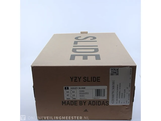 Paar slippers, maat 47 adidas, yeezy slide fz5904 - afbeelding 9 van  9