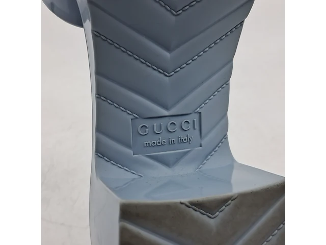 Paar slippers met hak, gucci, blauw - afbeelding 7 van  8