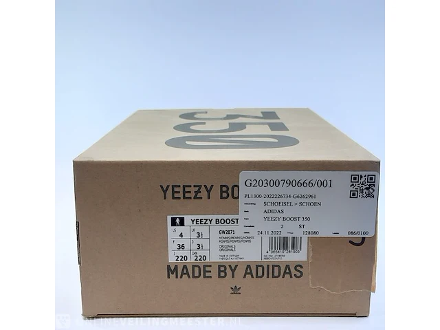 Paar sneakers, maat 36 adidas, yeezy boost 350 v2 gw2871 - afbeelding 8 van  8