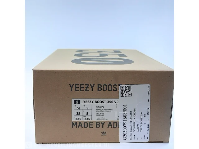 Paar sneakers, maat 38 adidas, yeezy boost 350 v2 gw2871 - afbeelding 8 van  8