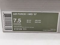 Paar sneakers, maat 40 1/2 nike, air force 1 mid '07 - afbeelding 8 van  8