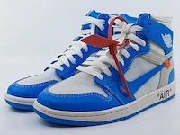Paar sneakers, maat 40 1/2 nike, air jordan 1 x off white aq0818-148 - afbeelding 12 van  26