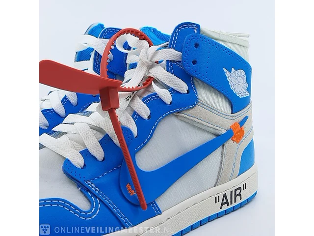 Paar sneakers, maat 40 1/2 nike, air jordan 1 x off white aq0818-148 - afbeelding 21 van  26