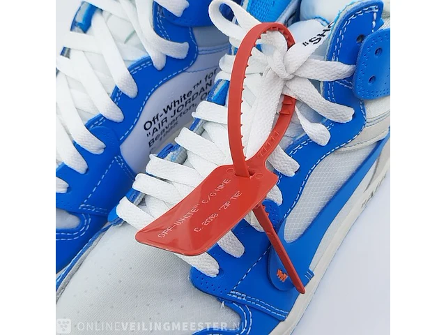 Paar sneakers, maat 40 1/2 nike, air jordan 1 x off white aq0818-148 - afbeelding 23 van  26