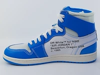 Paar sneakers, maat 40 1/2 nike, air jordan 1 x off white aq0818-148 - afbeelding 24 van  26