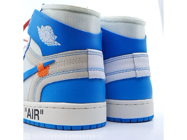 Paar sneakers, maat 40 1/2 nike, air jordan 1 x off white aq0818-148 - afbeelding 26 van  26