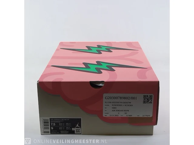 Paar sneakers, maat 40 1/2 nike, air jordan 2 retro sp - dq7691-419 - afbeelding 4 van  12