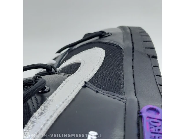 Paar sneakers, maat 40 1/2 nike, dunk low - dm1602-001 "off-white" - afbeelding 2 van  12