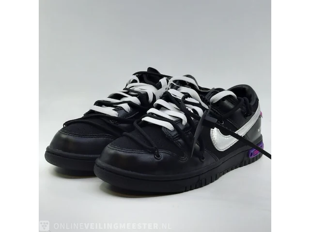 Paar sneakers, maat 40 1/2 nike, dunk low - dm1602-001 "off-white" - afbeelding 1 van  12
