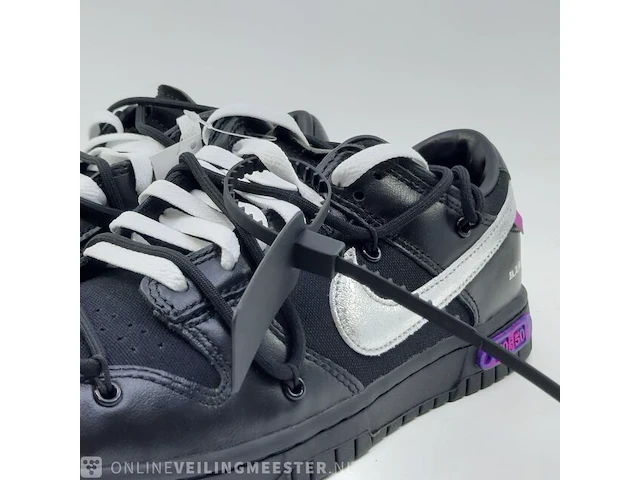 Paar sneakers, maat 40 1/2 nike, dunk low - dm1602-001 "off-white" - afbeelding 6 van  12