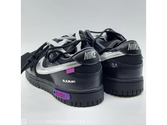 Paar sneakers, maat 40 1/2 nike, dunk low - dm1602-001 "off-white" - afbeelding 10 van  12